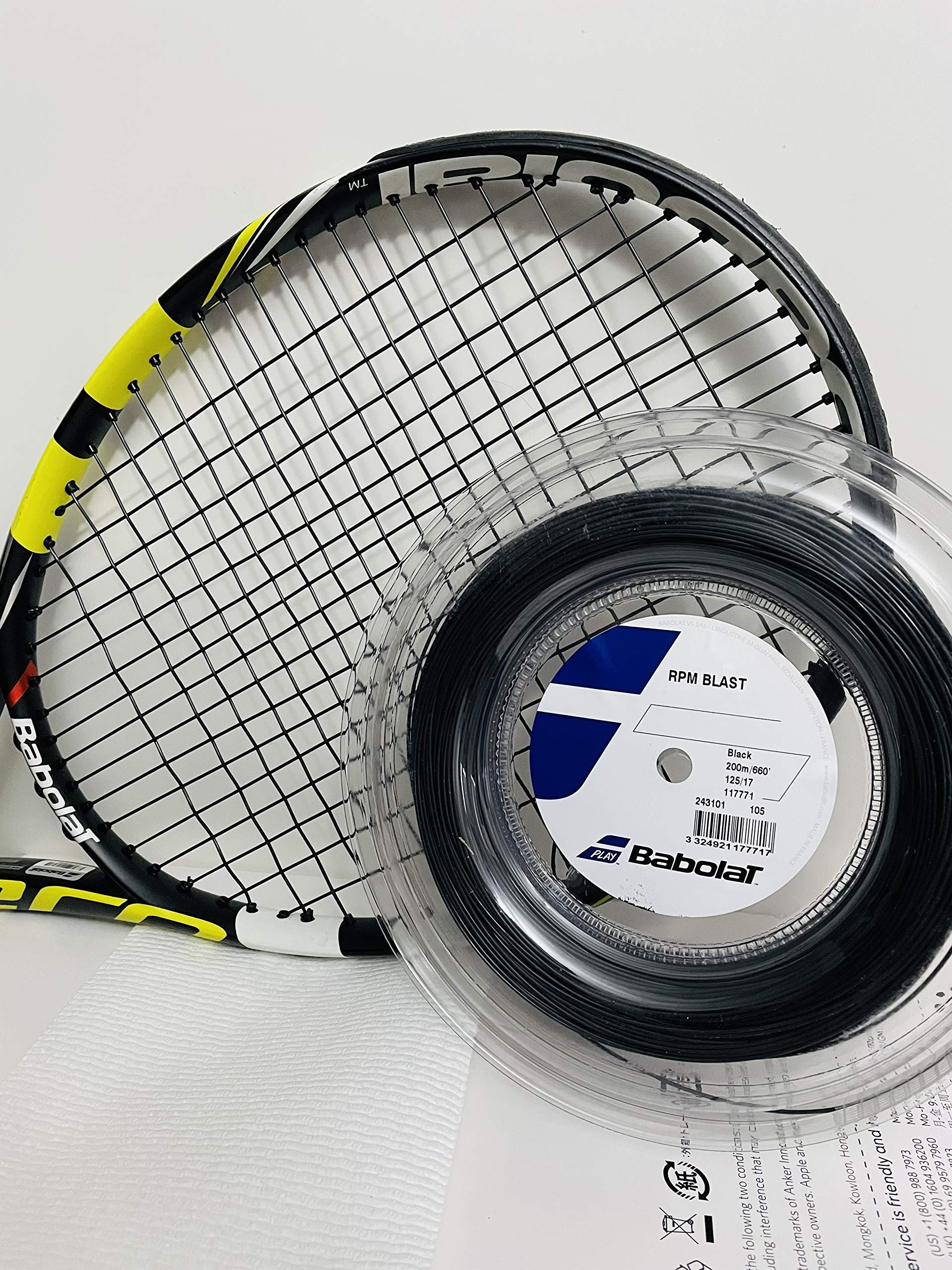 Foto 3 pulgar | Bobina Para Cuerdas De Tenis Babolat Rpm Blast 17-1,25 Mm 200 M, Color Negro - Venta Internacional.