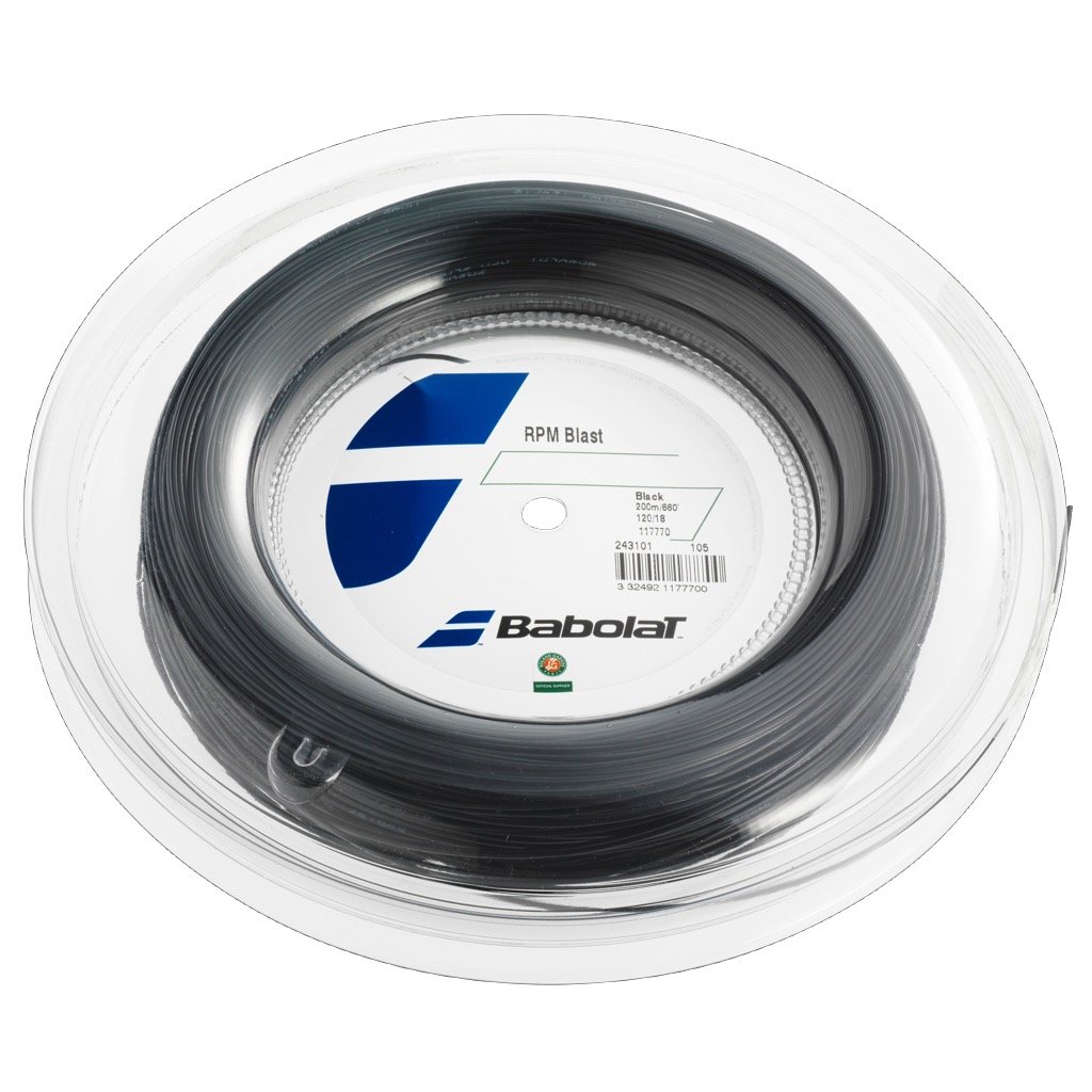 Bobina Para Cuerdas De Tenis Babolat Rpm Blast 16-1,30 Mm, Color Negro - Venta Internacional.