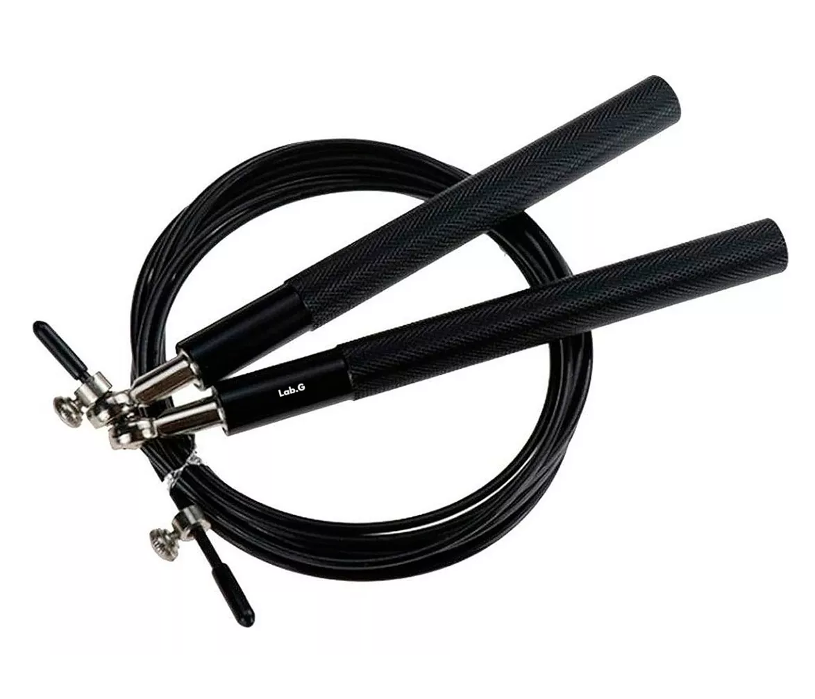 Cuerda Para Saltar Velocidad Ajustable Crossfit Acero 3m Negro
