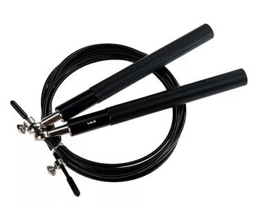 Foto 1 | Cuerda Para Saltar Velocidad Ajustable Crossfit Acero 3m Negro