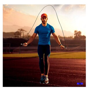 Foto 2 | Cuerda Para Saltar Velocidad Ajustable Crossfit Acero 3m Negro