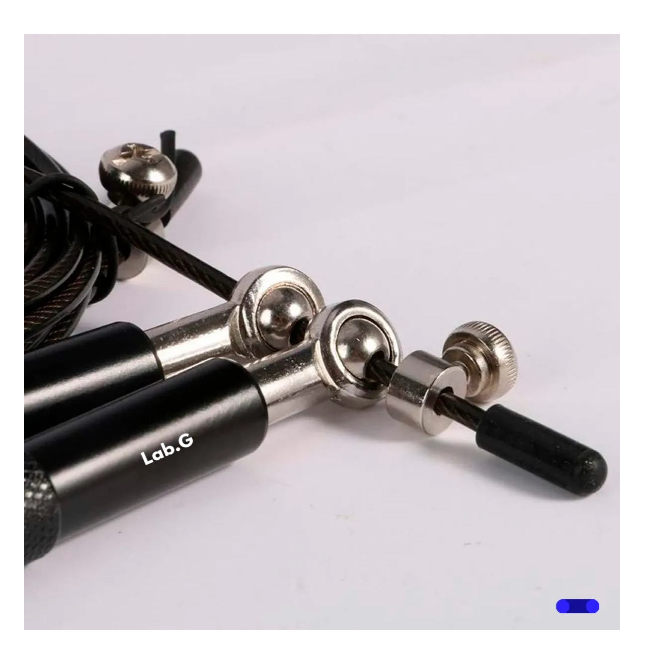 Foto 4 pulgar | Cuerda Para Saltar Velocidad Ajustable Crossfit Acero 3m Negro