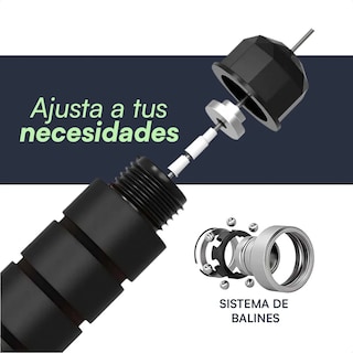 Foto 5 | Cuerda Para Saltar 300 Cm Con Mango Antideslizante Ajustable Lab.g Negro
