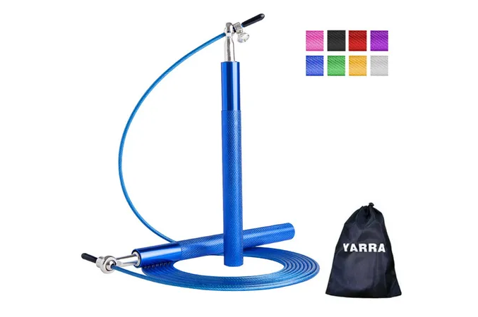 Xtellar Cuerda De Saltar Yarra Jk008: Combinación Perfecta Para Fitness Y Crossfit En Aluminio Y Ultra Rapidez - Azul