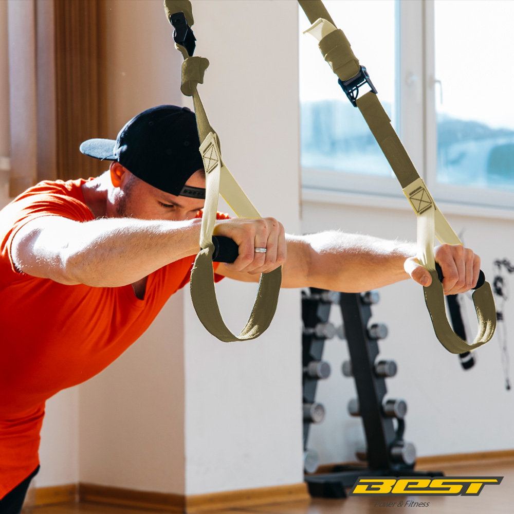 Foto 7 | Bandas de Suspensión Trx color Amarillo para Entrenamiento con Resistencia Soporta Hasta 450 kg