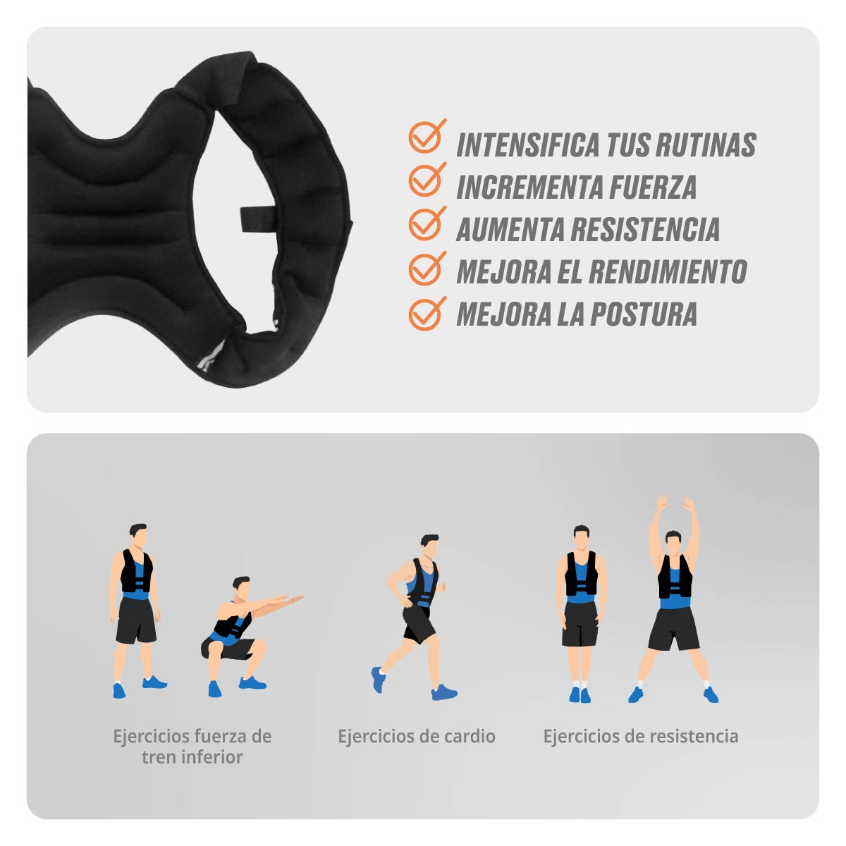 Foto 4 | Chaleco Con Peso Bodytrainer 10kg/22lb Para Entrenamiento