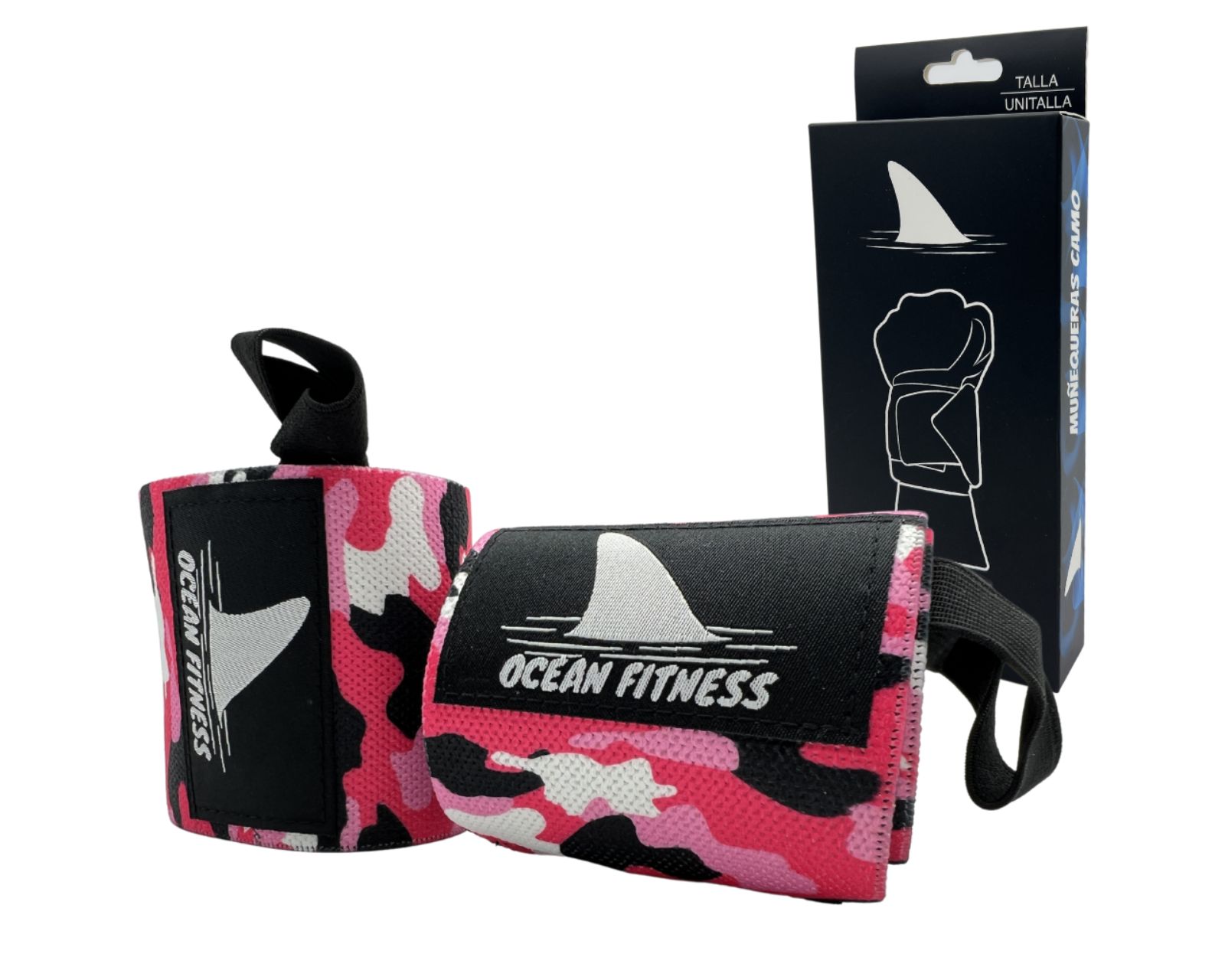 Foto 2 pulgar | Muñequeras Deportivas Ocean Fitness Ocean Wrist Camo color Rosa Unitalla