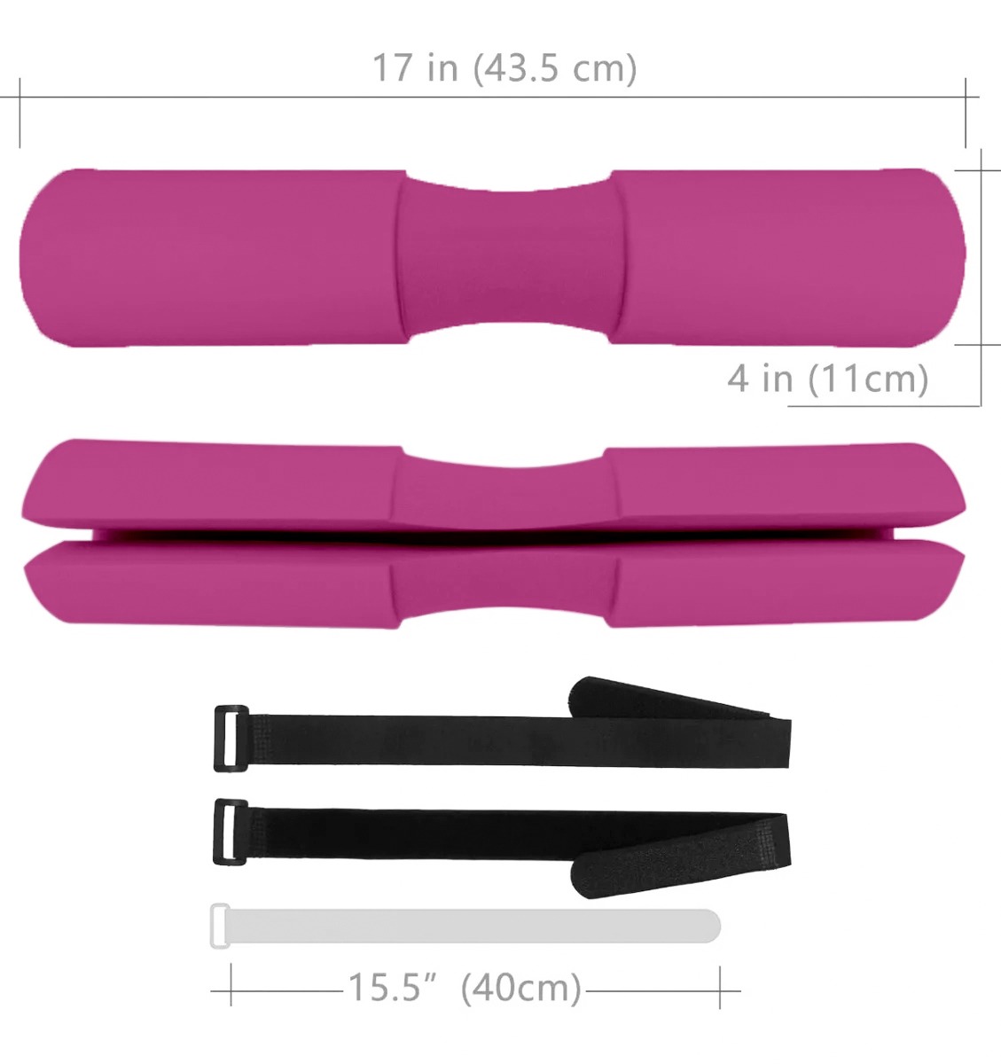 Foto 3 pulgar | Cojín Protector Barra Gym Almohadilla Mdfitness Con Cintas Color Rosa Fucsia Barbell Pad