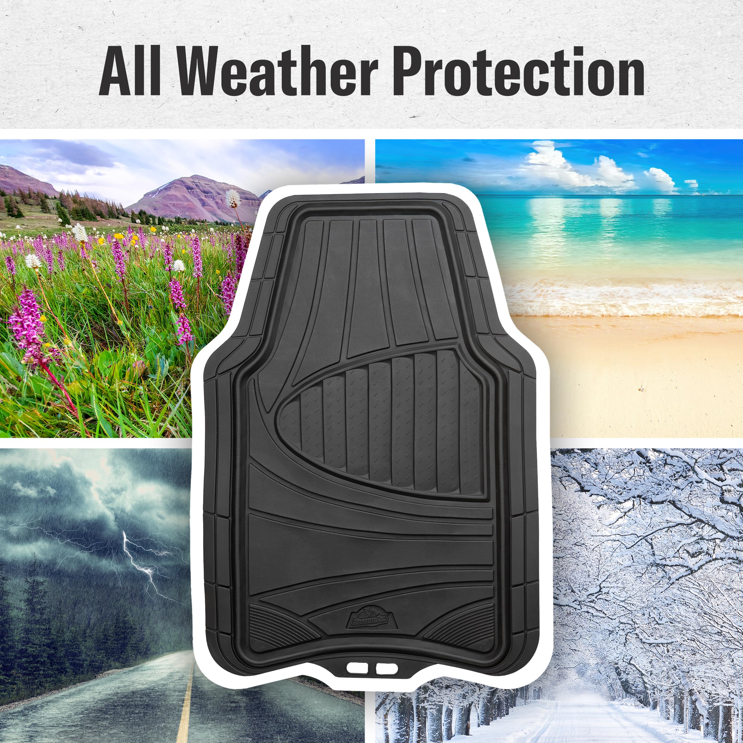 Foto 4 pulgar | Alfombrillas De Goma Armor All All Weather Para Coches, Color Negro - Venta Internacional.