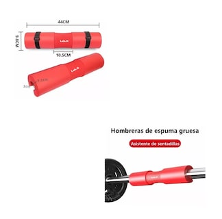 Foto 2 | Protector De Cuello Para Levantamiento De Pesas Con Barra, Rojo