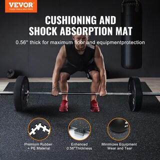 Foto 2 | Baldosas De Gimnasio Vevor De 1,4 Cm De Grosor Con Parte Superior De Goma Eva, 25 Unidades - Venta Internacional.