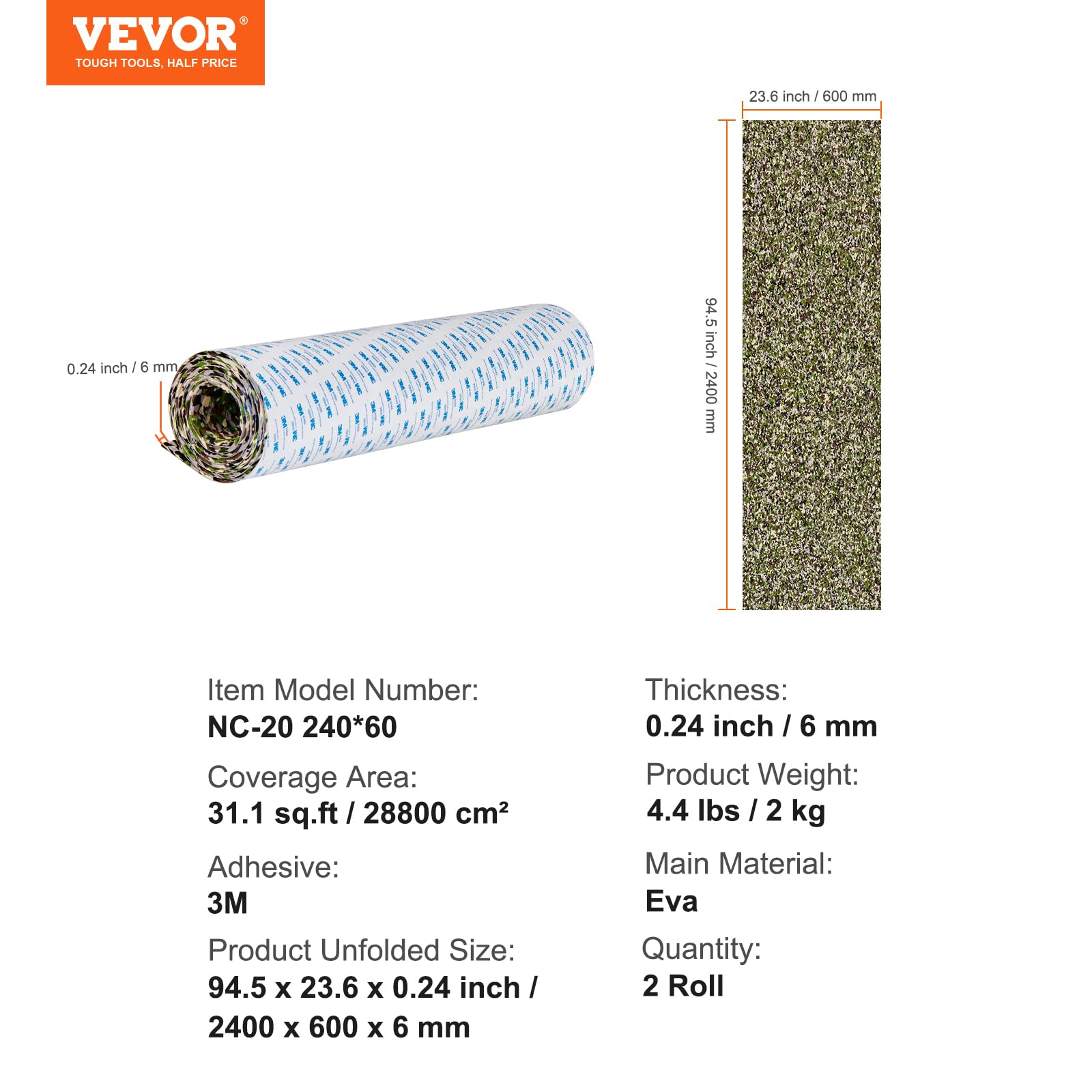 Foto 8 pulgar | Suelo De Espuma Eva Vevor Con Adhesivo 3m De 2,9 M² Para Barcos - Venta Internacional.