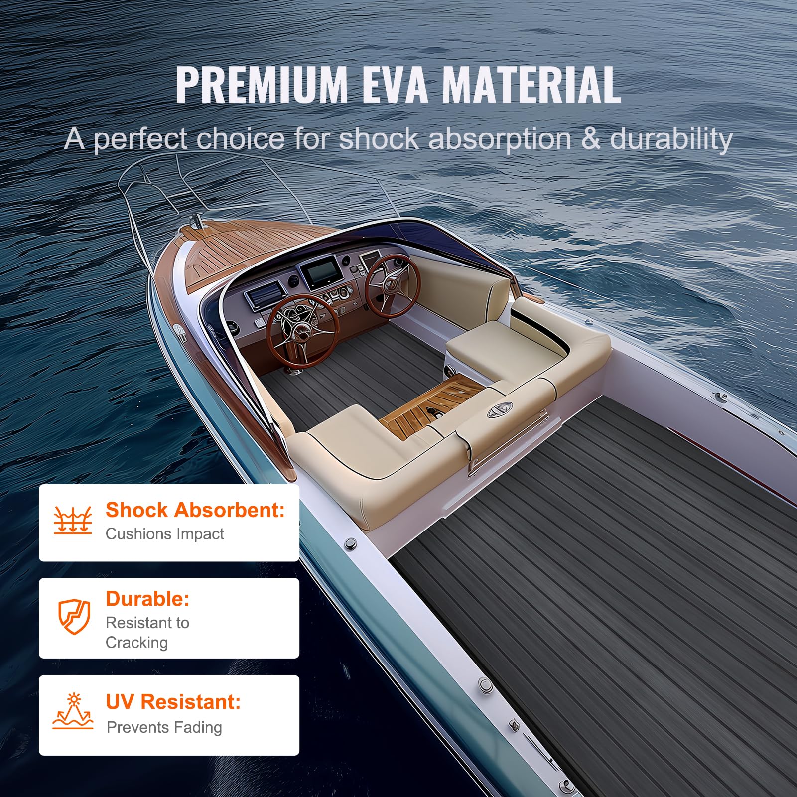 Foto 4 | Tarima De Espuma Eva Vevor Para Barcos, 94,5 X 60 Cm, Antideslizante - Venta Internacional.