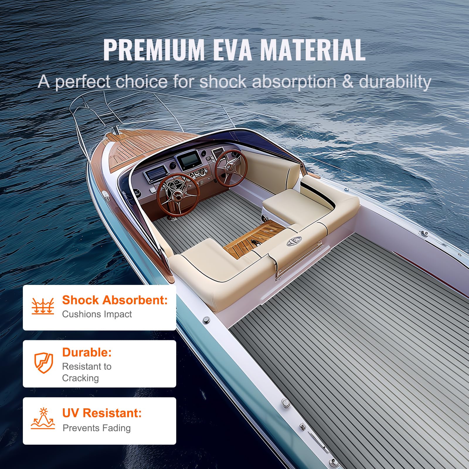 Foto 5 pulgar | Tarima De Espuma Eva Vevor Para Barcos, 240 X 116 X 0,6 Cm - Venta Internacional.