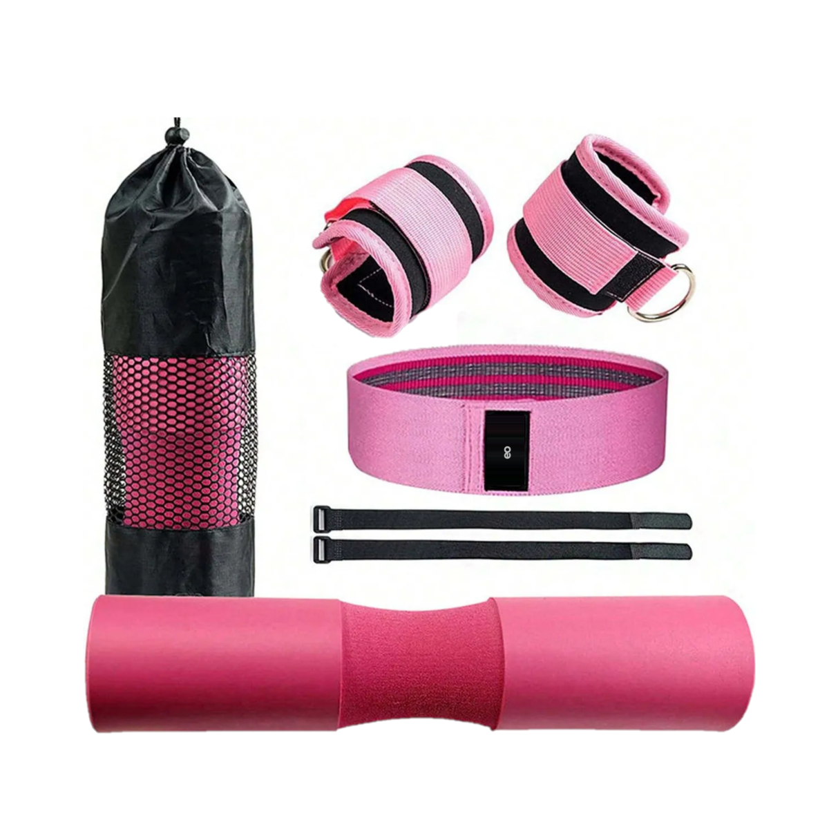 Foto 2 pulgar | Kit De Fitness Con Almohadilla Para El Cuello 7 Pzs Eo Safe Imports Esi-19828 Rosa