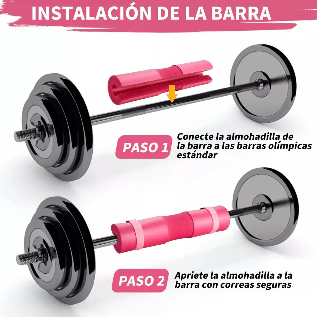 Foto 3 pulgar | Kit De Fitness Con Almohadilla Para El Cuello 7 Pzs Eo Safe Imports Esi-19828 Rosa