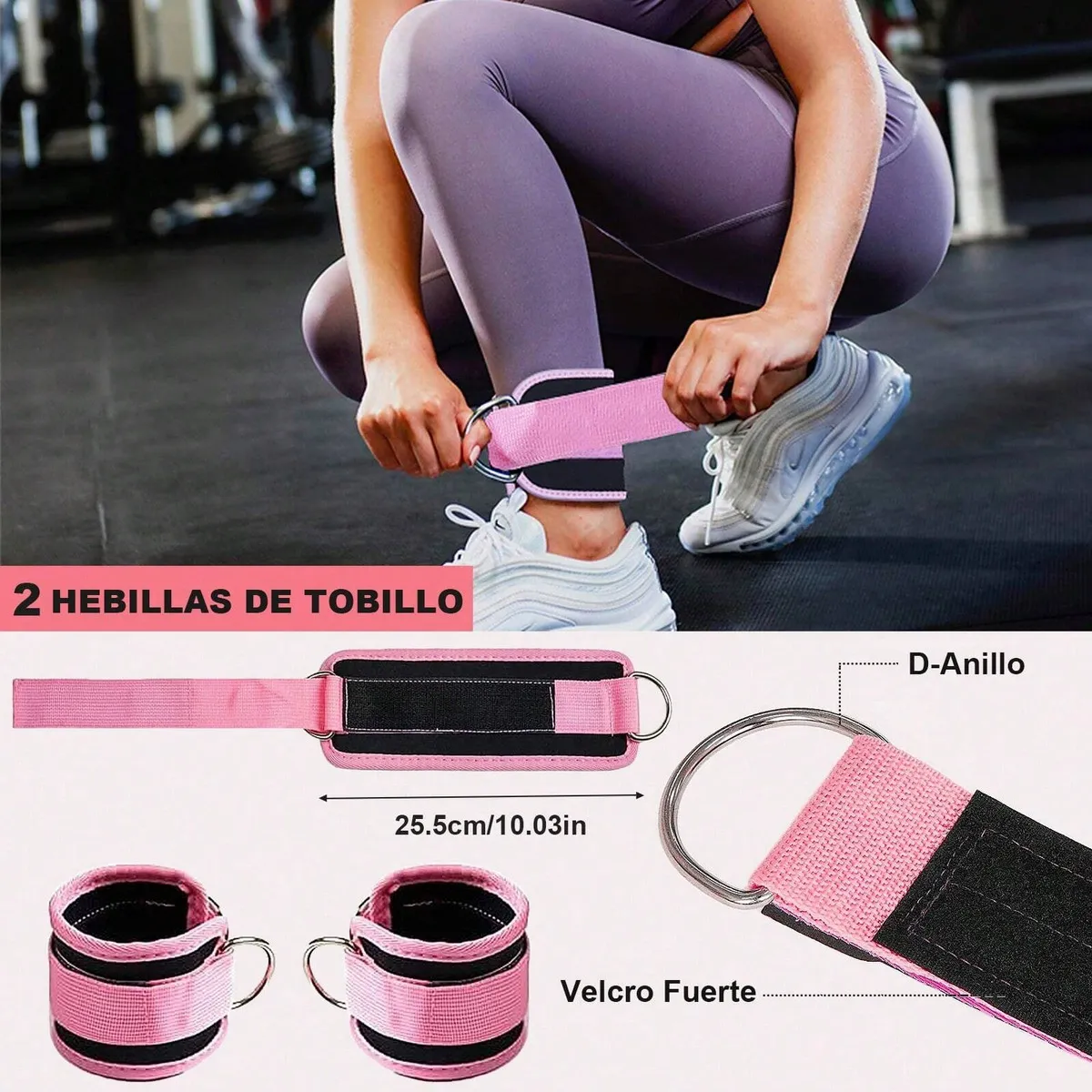 Foto 4 | Kit De Fitness Con Almohadilla Para El Cuello 7 Pzs Eo Safe Imports Esi-19828 Rosa