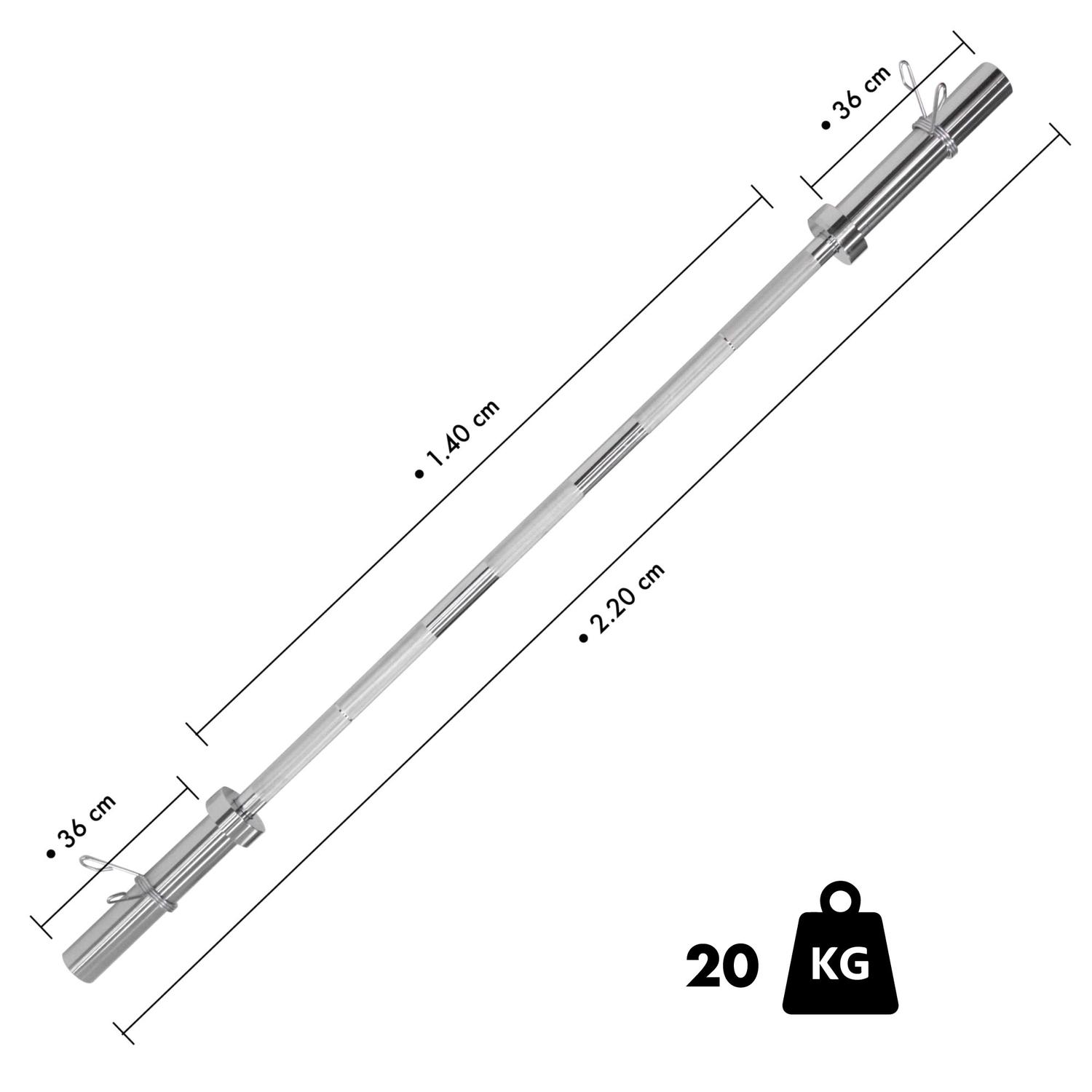 Foto 4 pulgar | Barra Olímpica para Ejercicios 15kg/33lb para 1000lb Gym