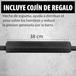 Foto 7 | Barra Recta Olímpica 2.20 M C/almohadilla Altera Predator Para Discos De 2'' Peso Soportado Hasta 1200lbs Multicolor