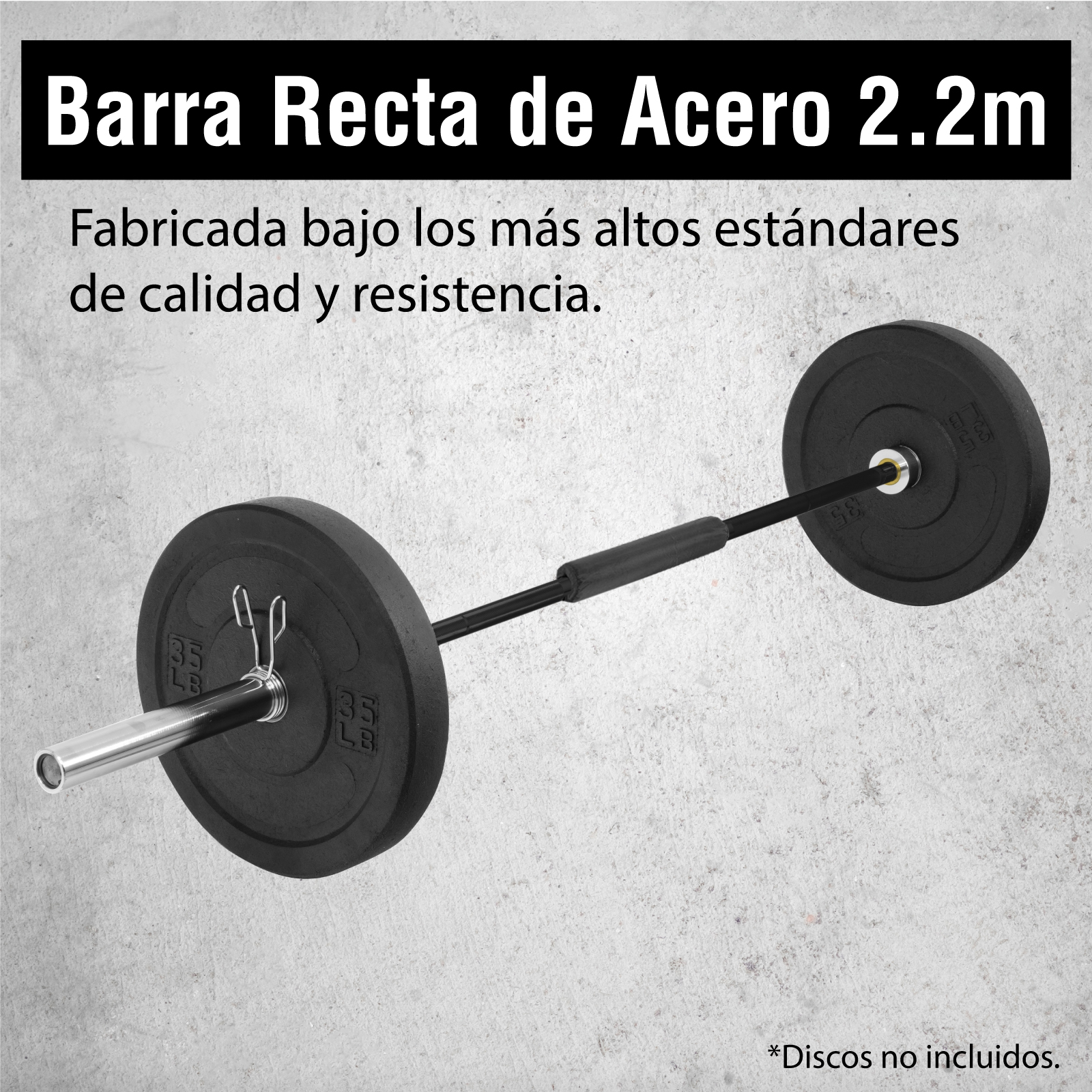 Foto 5 pulgar | Barra Recta Olímpica 2.20 M C/almohadilla Altera Berserker Para Discos De 2'' Capacidad 1200lbs Mas Buje De Cobre