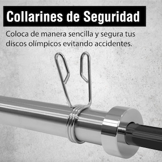 Foto 4 | Barra Recta Olímpica 2.20 M Altera Spartan Para Discos De 2'' Capacidad 600lbs C/almohadilla Multicolor