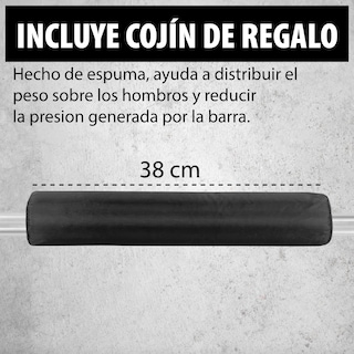 Foto 6 | Barra Olímpica Recta de 2.20m con Almohadilla y Capacidad de 1200lbs para Entrenamientos Productivos