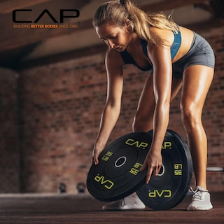 Foto 6 | Parachoques Olímpico Cap Barbell Budget 35 Kg Negro- Venta Internacional