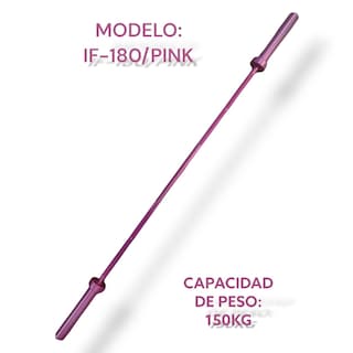 Foto 2 | Infinité Barra Olímpica De Aluminio Color Rosa 180 Cm