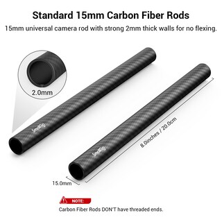 Foto 2 | Varilla De Fibra De Carbono De 15 Mm Para Sistema De Soporte De Varilla De 15 Mm De 20 Cm - Venta Internacional.