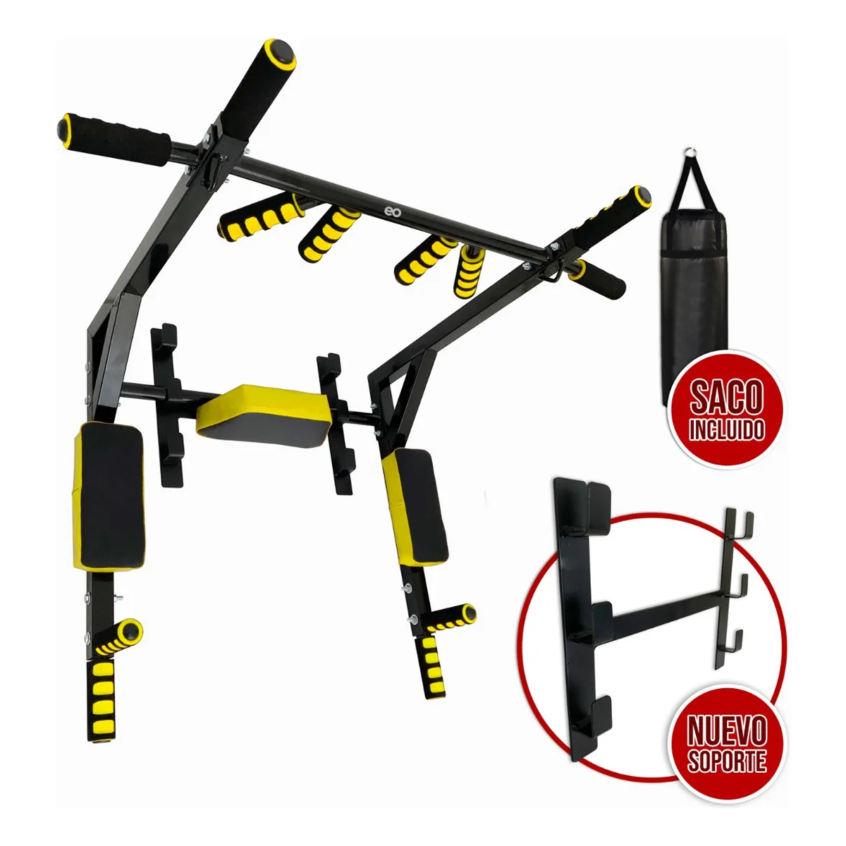 Foto 5 pulgar | Gym Barra Para Dominadas Y Costal  8 En 1 Uso Rudo 400kg Eo Safe Imports Esi-19938 Amarillo