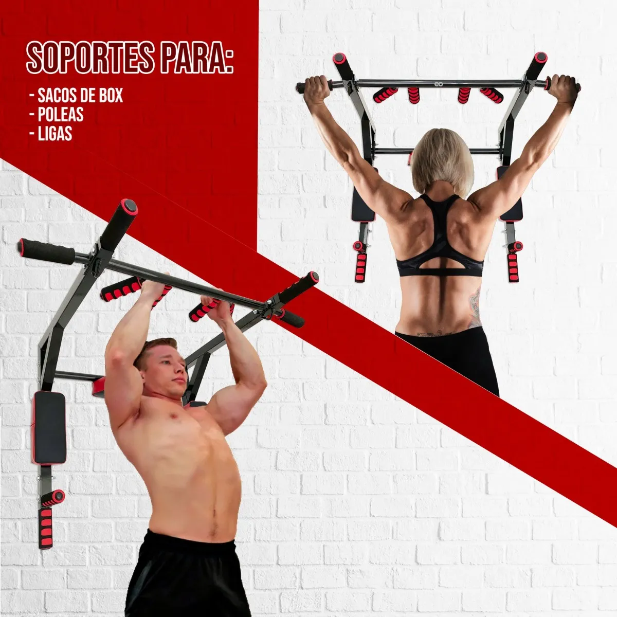 Foto 4 pulgar | Gym Barra Para Dominadas Y Costal  8 En 1 Uso Rudo 400kg Eo Safe Imports Esi-19939 Rojo