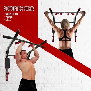 Foto 3 | Gym Barra Para Dominadas Y Costal 8 En 1 Uso Rudo 400kg Eo Safe Imports Esi-19939 Rojo