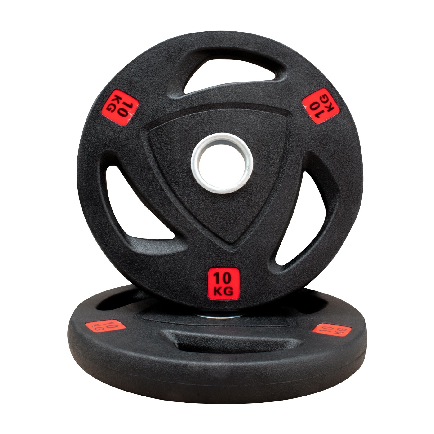 Set de 2 Discos Olímpicos Recubiertos En 10 Kg/22 Lb Mdfitness Para Barras Olímpicas 2 Pulgadas - Weights Plates $2,599