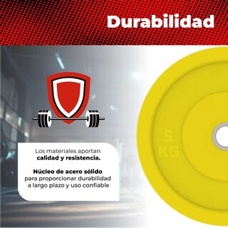 Foto 5 | Disco Olímpico Amarillo X-rush 15 Kg
