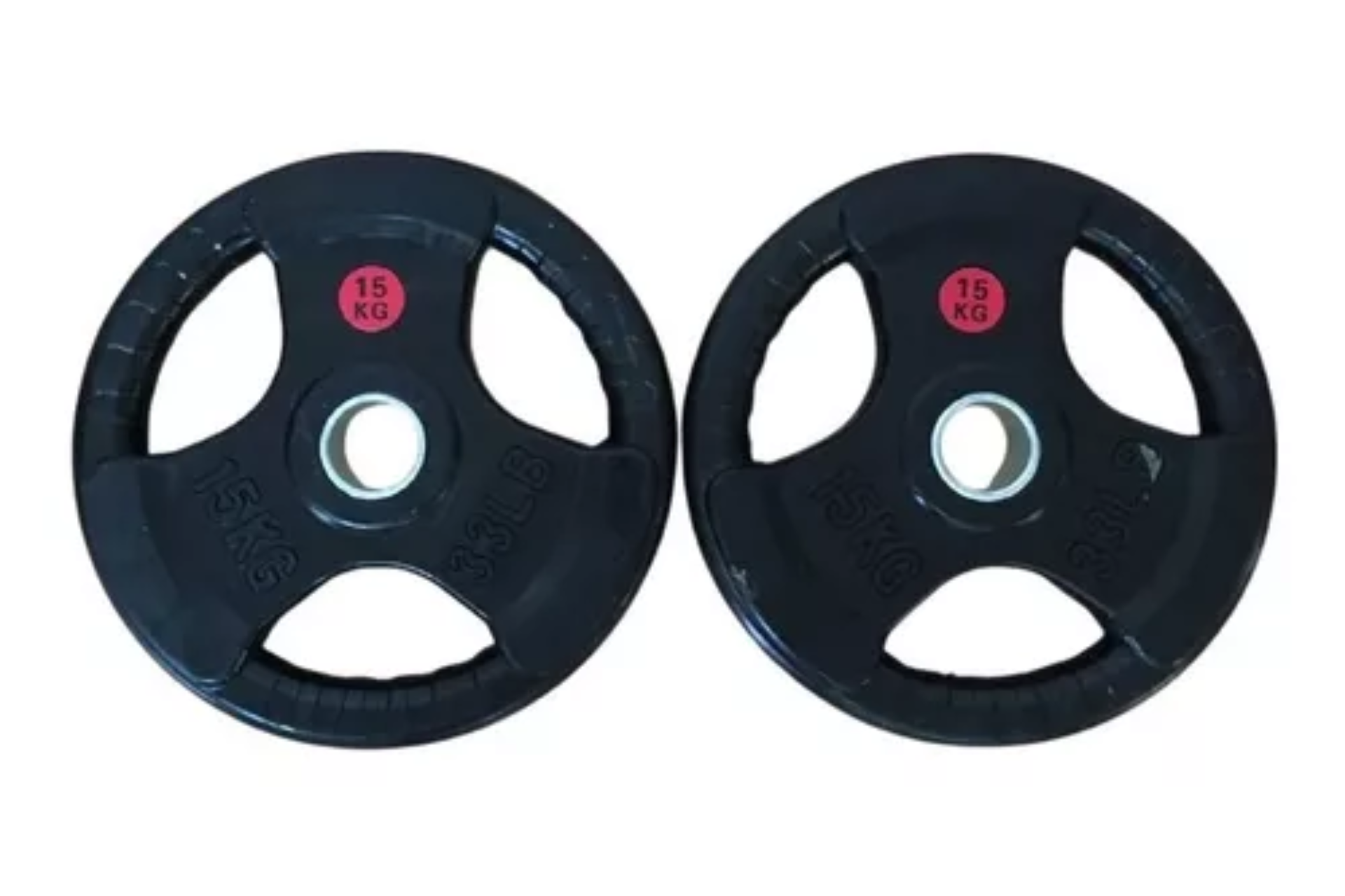 Par De Discos Para Barra Olímpica Plastificados 15kg (33 Lbs