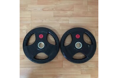 Foto 2 | Par De Discos Para Barra Olímpica Plastificados 15kg (33 Lbs
