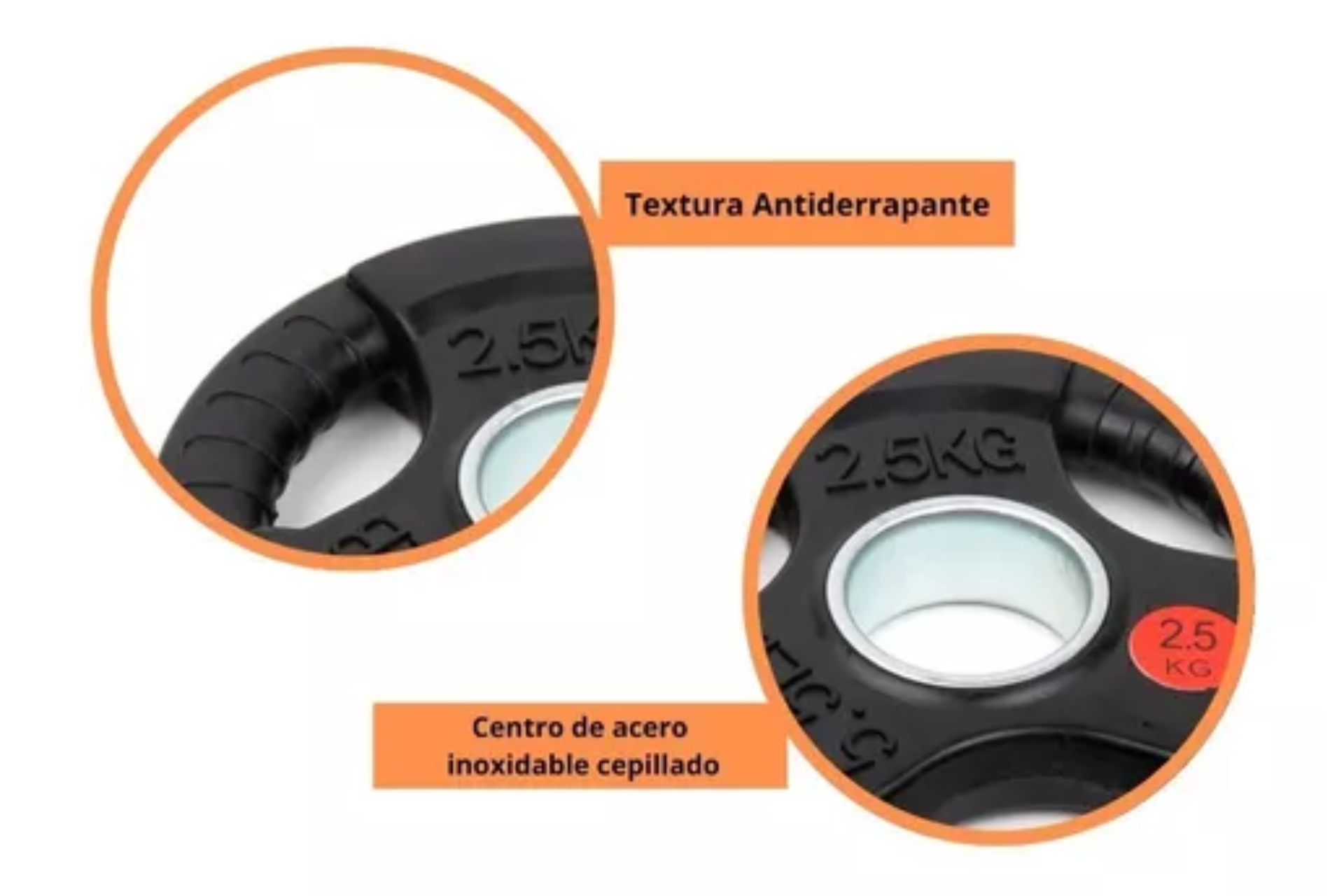 Foto 4 pulgar | Par De Discos Para Barra Olímpica Plastificados 15kg (33 Lbs