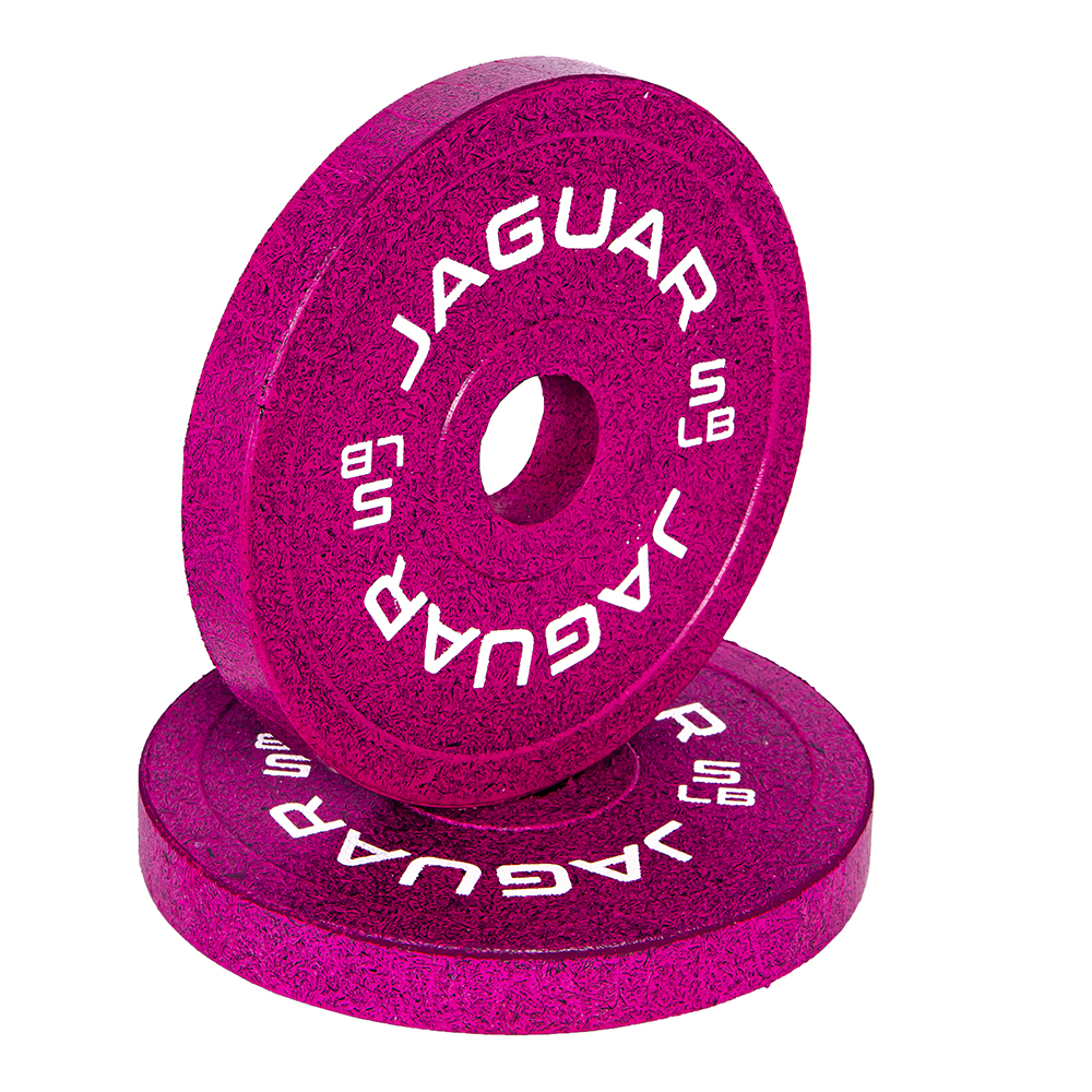 Foto 3 pulgar | Bumpers Jaguar Par De 5lb, De 2.5lb Y De 1.25lb Modelo Barbie Rosa