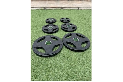Foto 3 | 3 Pares De Discos Olímpicos Plastificados De 10, 5 Y 2.5 Libras