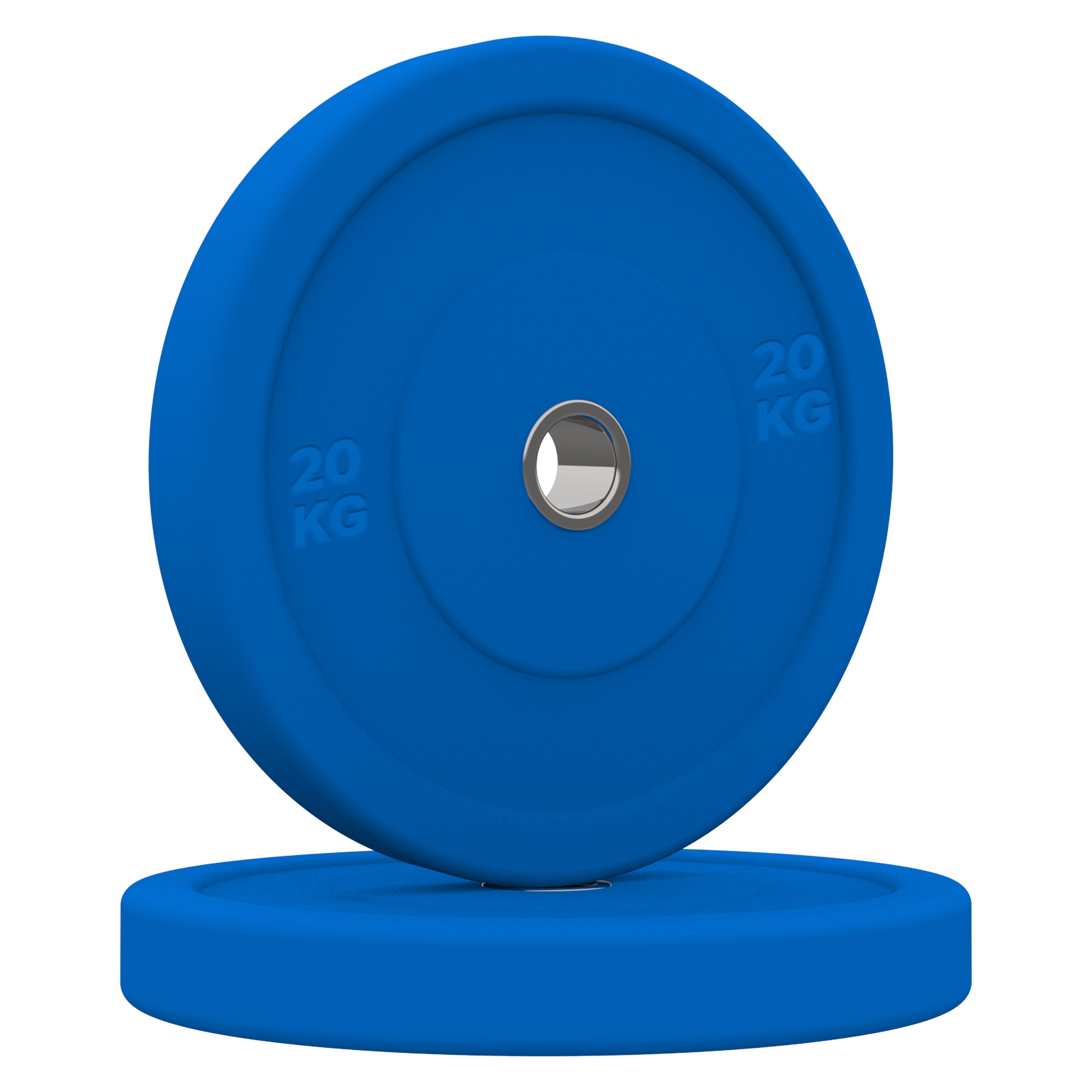 Foto 2 pulgar | Par De Discos Olímpicos X-rush 20 Kg Azul – Durabilidad Y Estabilidad, Ideales Para Entrenamiento De Fuerza.
