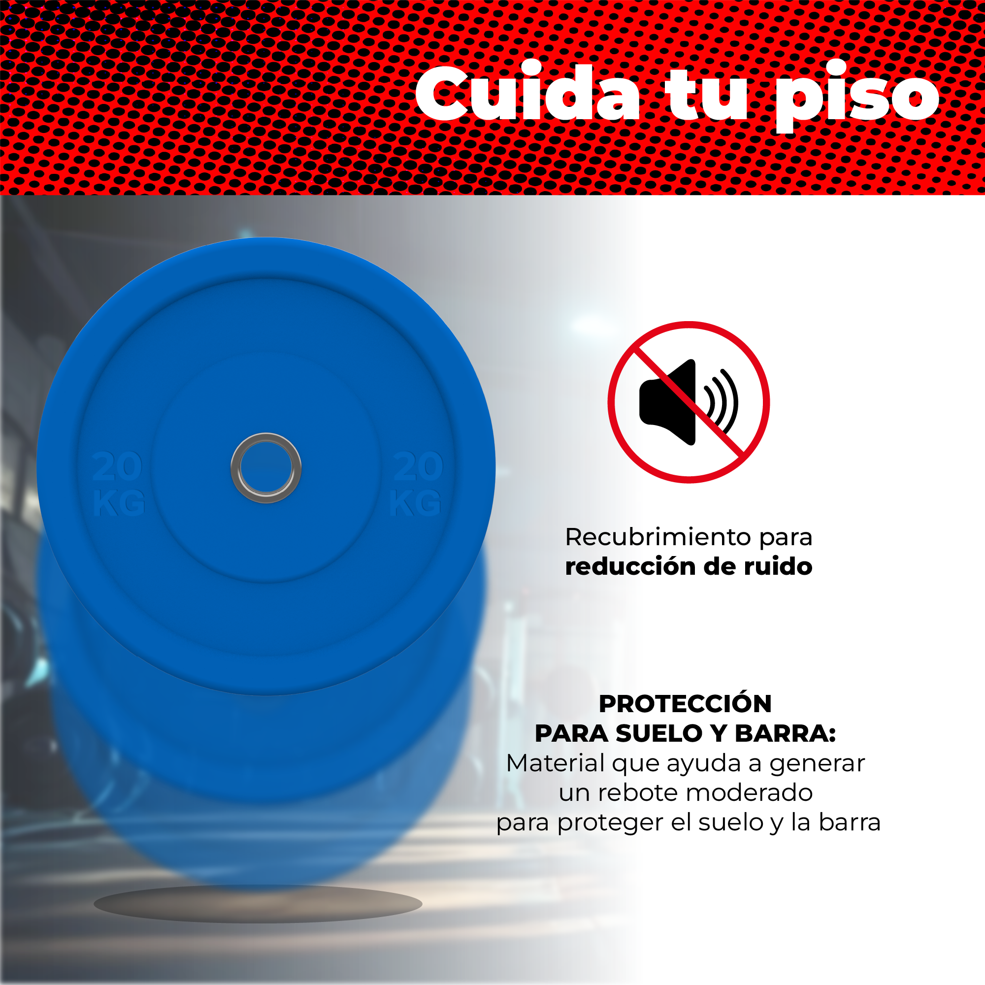 Foto 5 pulgar | Par De Discos Olímpicos X-rush 20 Kg Azul – Durabilidad Y Estabilidad, Ideales Para Entrenamiento De Fuerza.