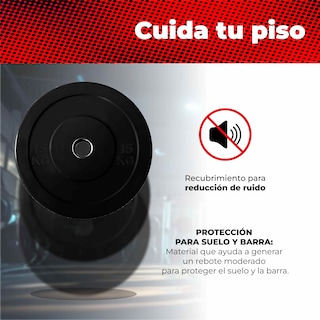 Foto 4 | Par De Discos Olímpicos X-rush 15 Kg Negros – Durabilidad Y Estabilidad, Ideales Para Entrenamiento De Fuerza.