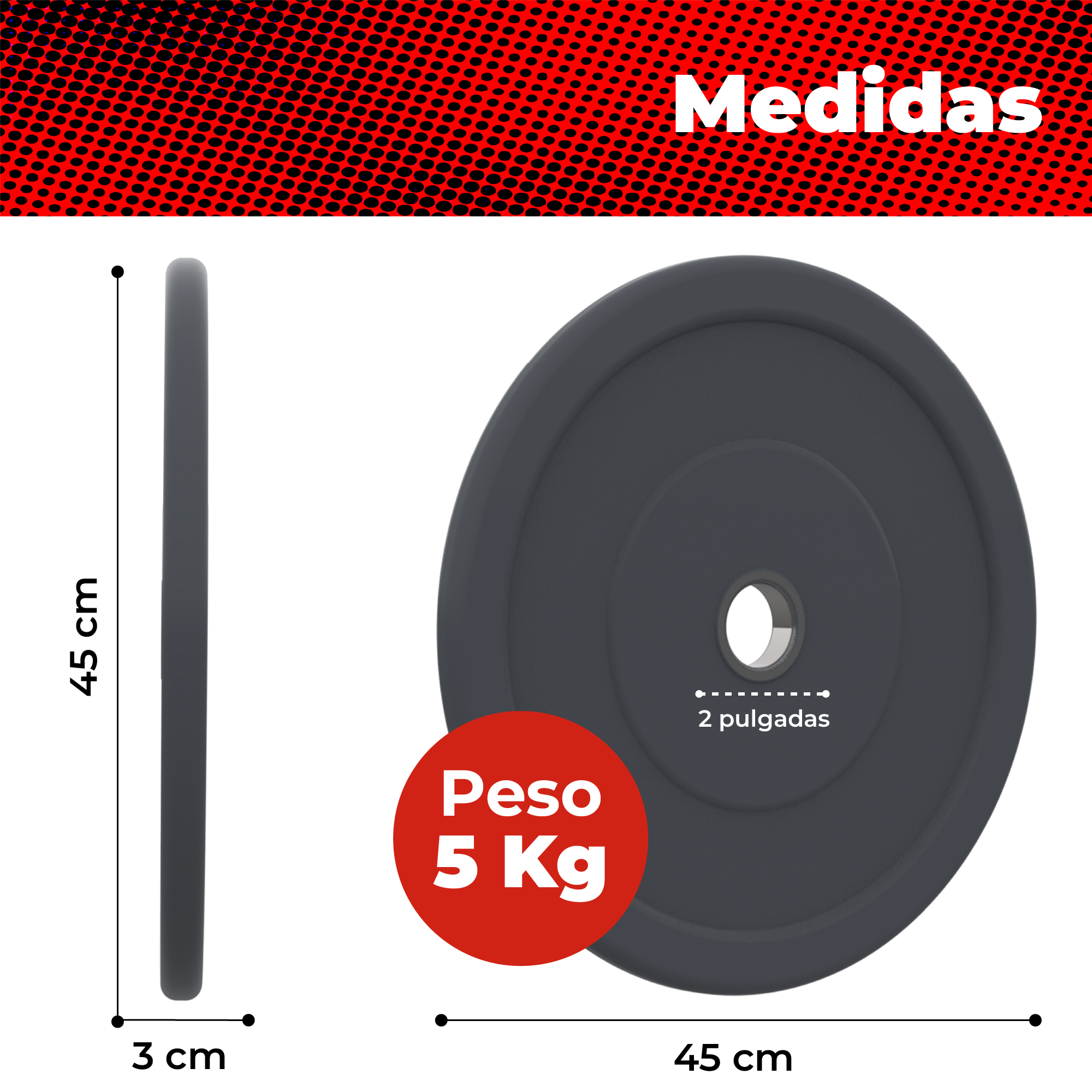 Foto 2 | Discos de Entrenamiento X-rush de 5 kg