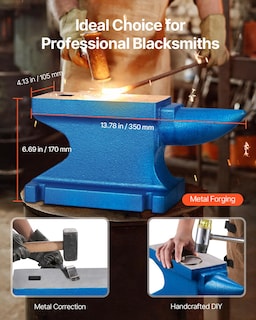 Foto 6 | Yunque Blacksmith Vevor, 25 Kg (55 Libras), Pieza Única De Hierro - Venta Internacional.
