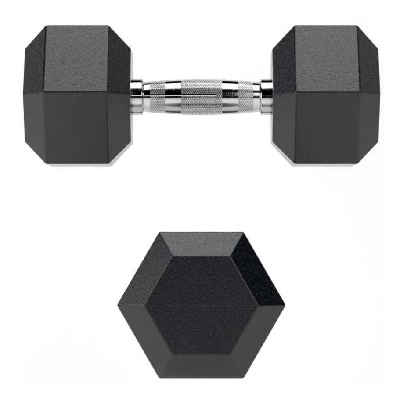 Foto 3 pulgar | Mancuernas en Caucho Hexagonal Mdfitness 45 Lb (20.4 Kg, Dumbbells) 2 Piezas