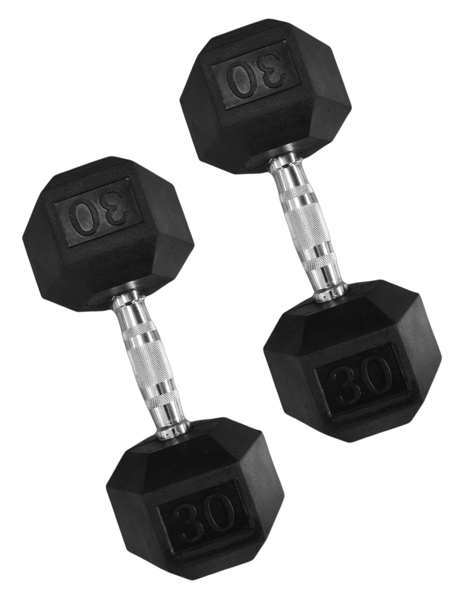 Par de Mancuerna Hexagonal Infinité If-hl30 30 lb color Negro