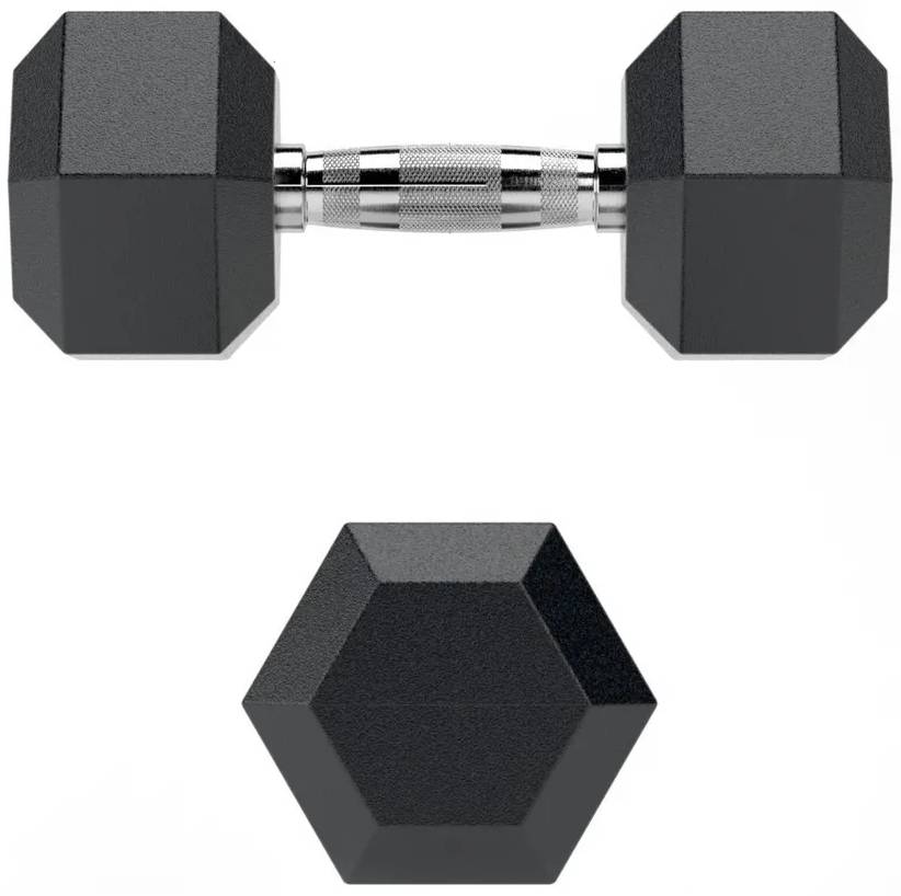 Foto 3 pulgar | Par de Mancuernas en Caucho Hexagonal Mdfitness 30 Lb-13.6 Kg Dumbbells 2 Piezas