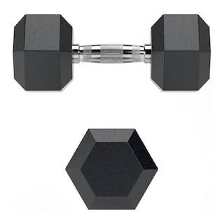 Foto 2 | Par de Mancuernas Mdfitness en Caucho Hexagonal 15 Lb 6.8 KG Dumbbells 2 PZAS