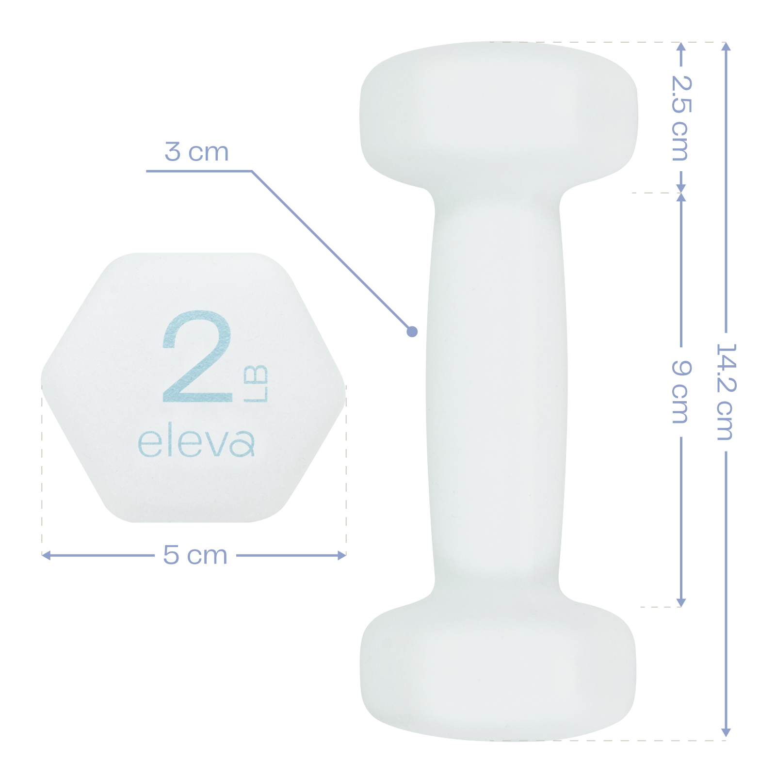 Foto 4 pulgar | Mancuernas Eleva ELEVA-K4OS2 2 Lb 4 Piezas