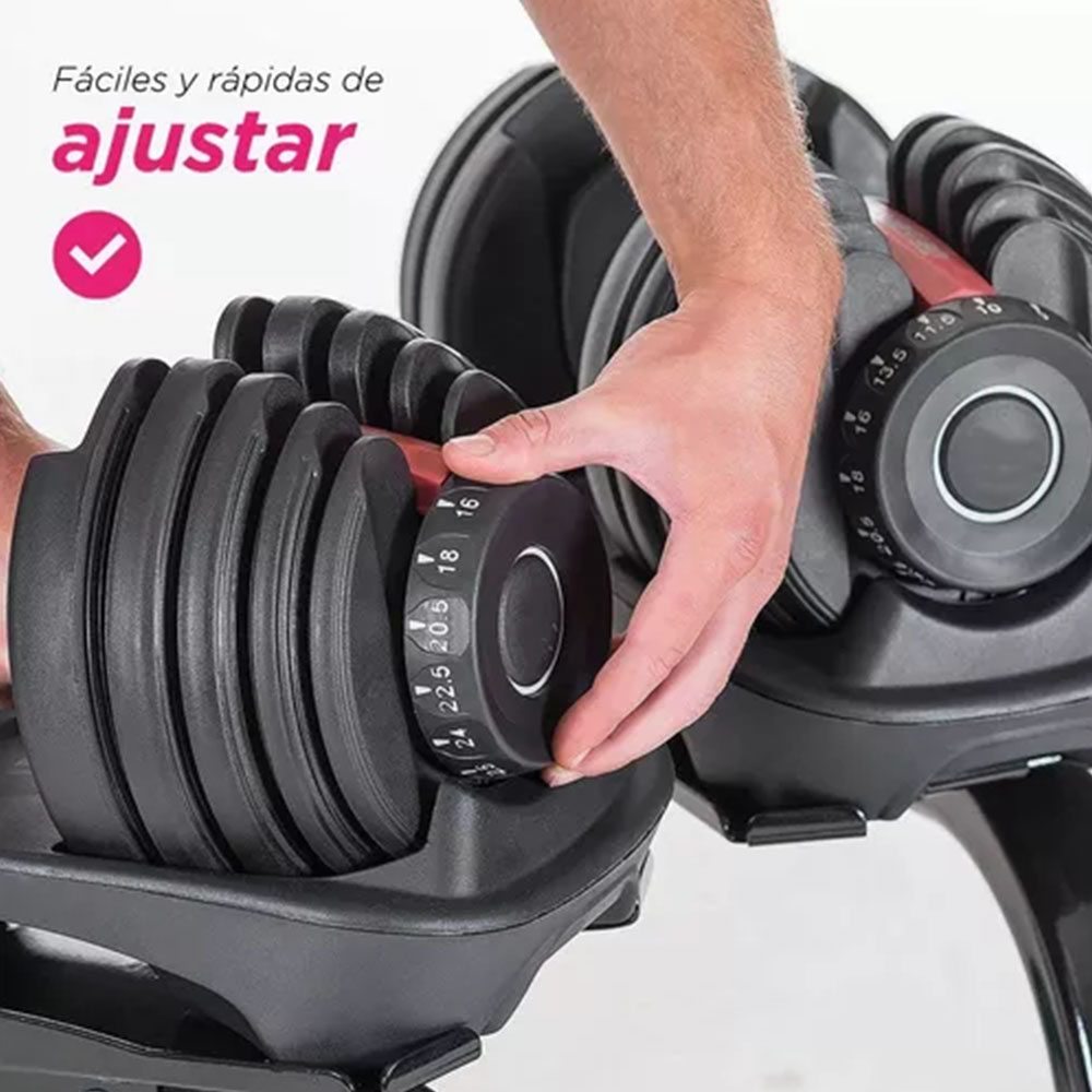 Foto 4 pulgar | Mancuerna Ajustable VANLIG color Negro Tipo Bowflex de 2.5 a 24 KG